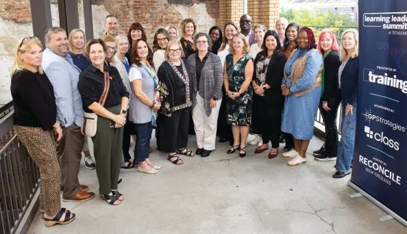 L&D professionals bring bright ideas—and smiles—to the 2025 Learning Leaders Summit at Café Reconcile. PHOTOGRAPHY BY @NOLAEVENTPHOTOGRAPHY