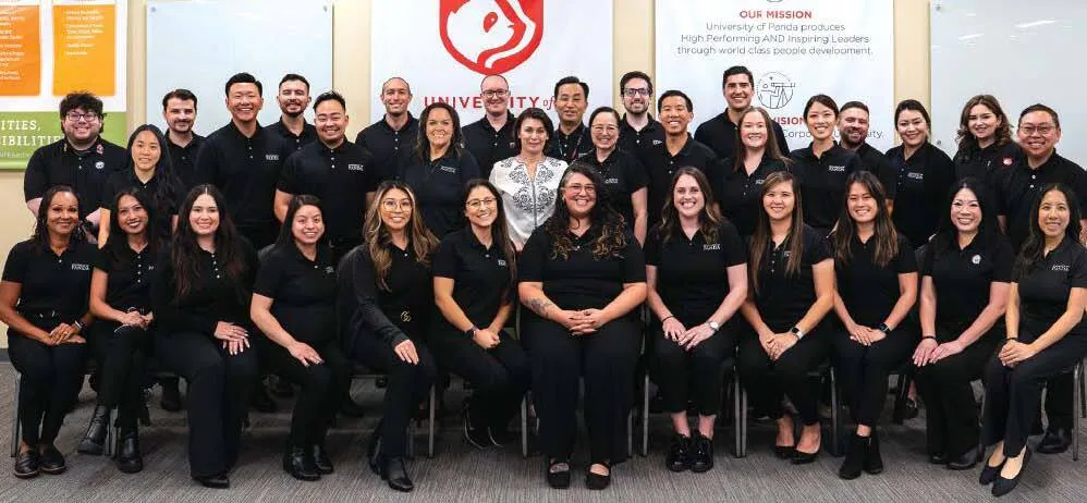 UNIVERSITY OF PANDA Learning and Development Team with Panda Restaurant Group Chief People Officer Heather Haberer.