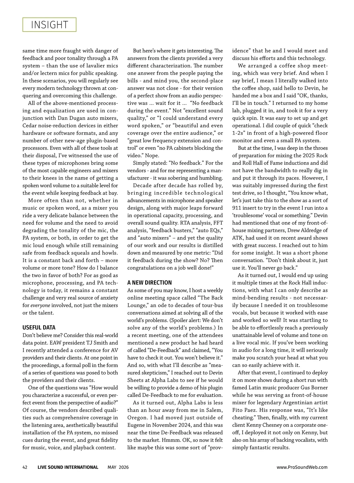 Live Sound • May 2026 • Page 42