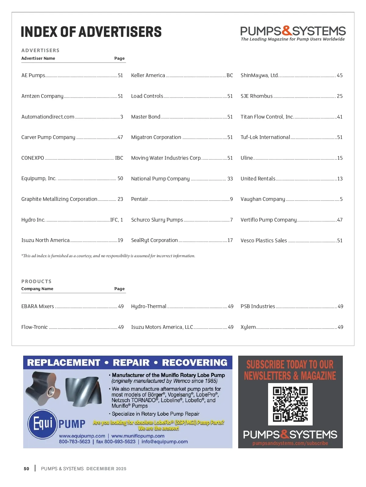 Pumps & Systems • December 2025 • Page 50