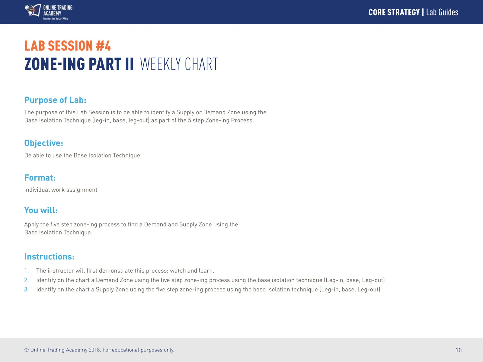 Working Strategy Lab Example Core Strategy • Core Strategy Lab Guides • Page 10
