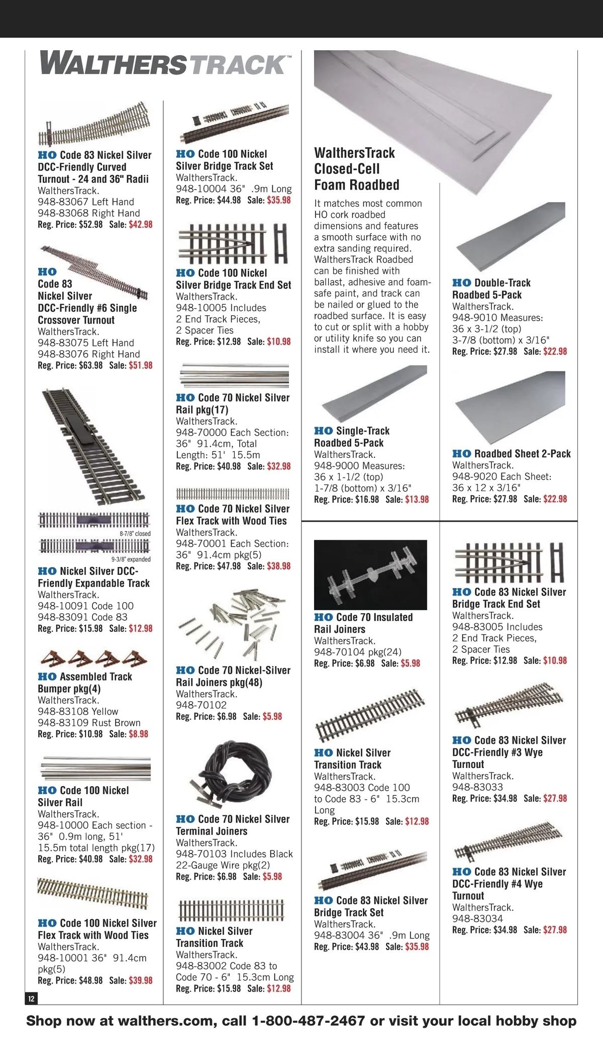 Walthers HO Scale Bridge Track Set – Code 100 Nickel Silver – 948-10004