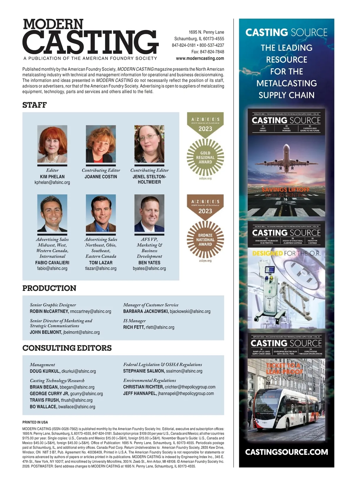 Modern Casting • April 2026 • Page 6