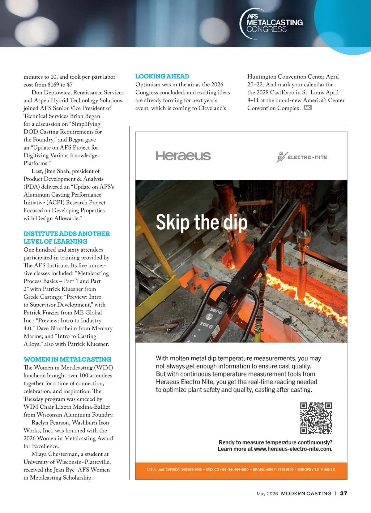 Modern Casting • May 2026 • Page 36