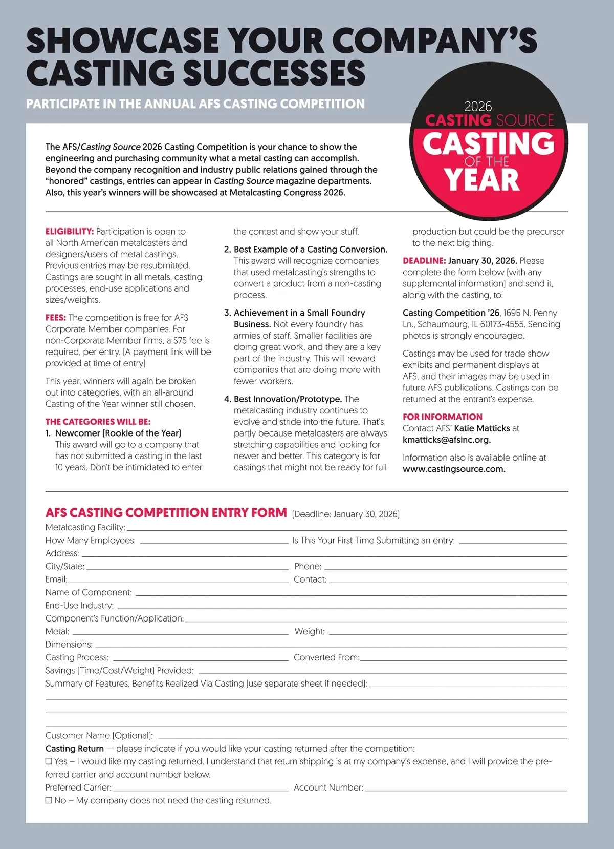 Casting Source • November/December 2025 • Page 22