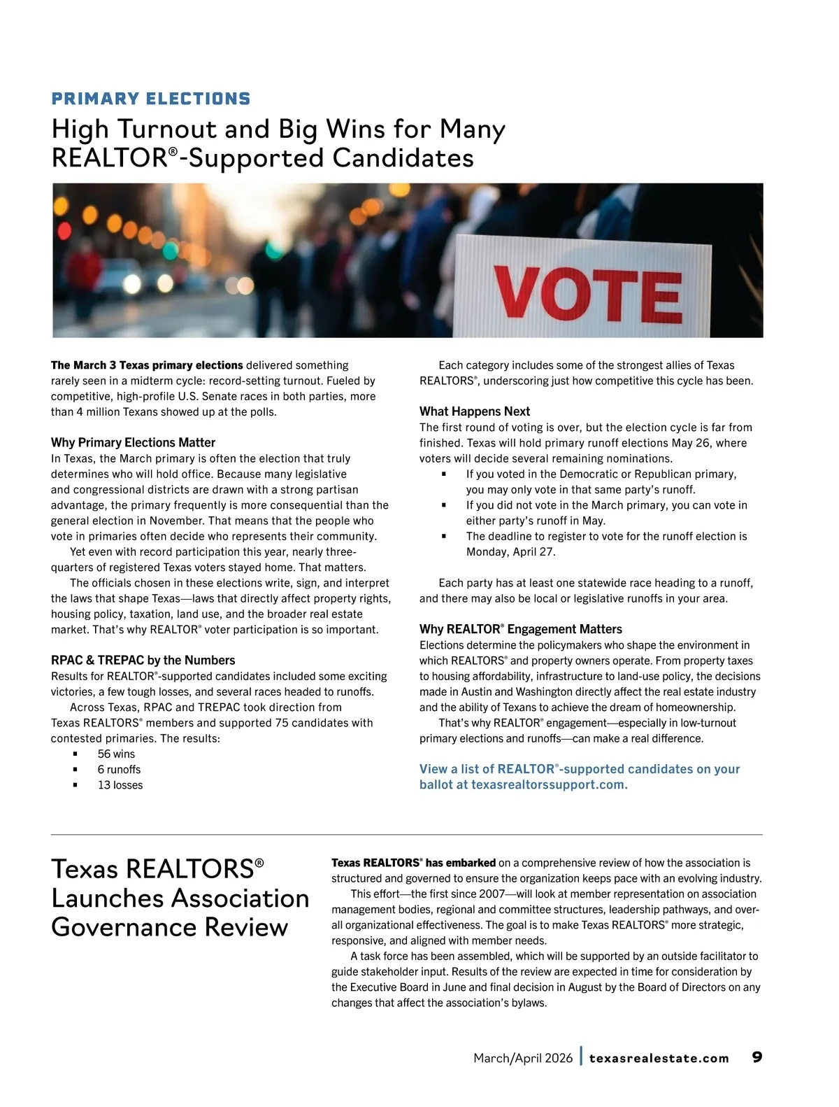 Realtor Votes Texas Realtor • March/April 2026 • Page-8