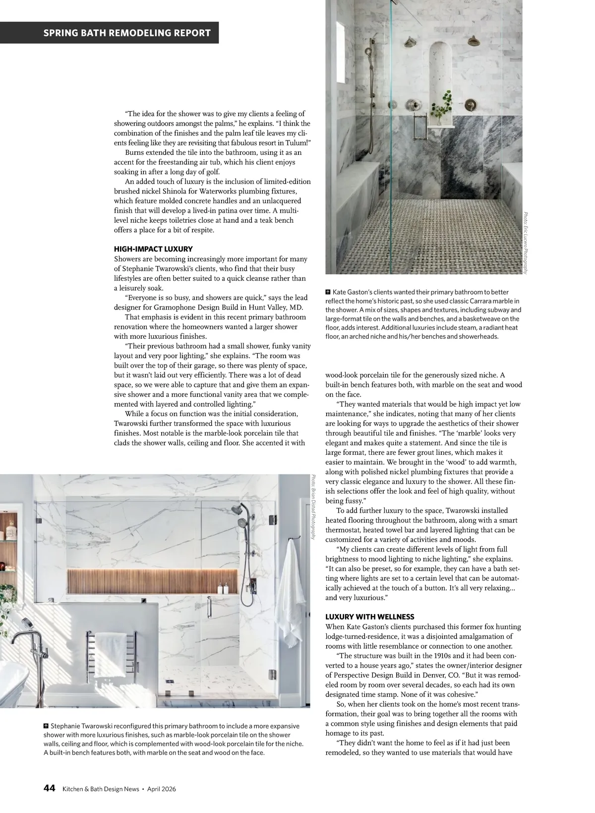 Kitchen & Bath Design News • April 2026 • 44