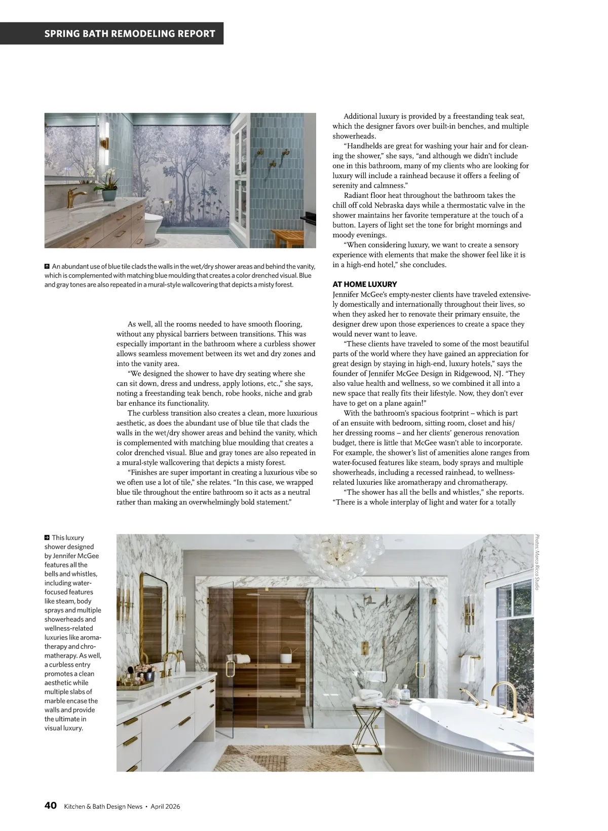 Kitchen & Bath Design News • April 2026 • 40