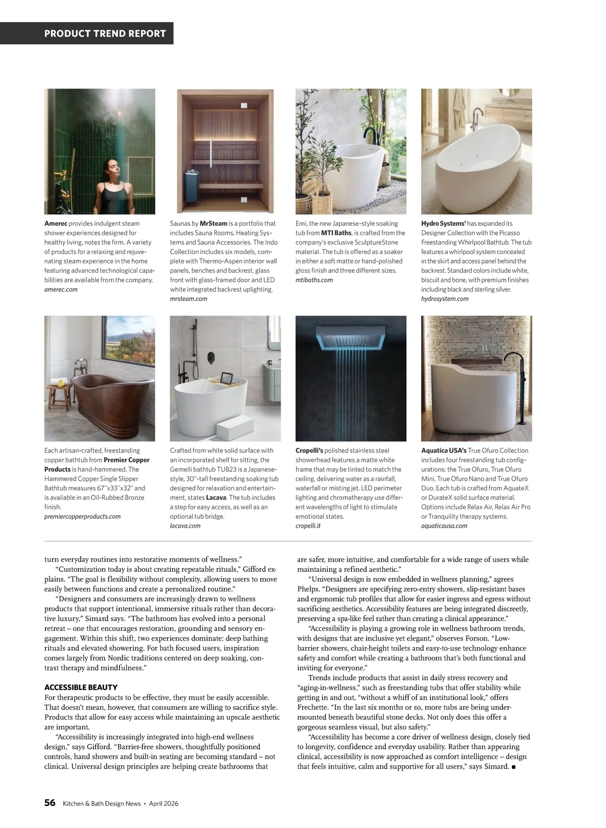 Kitchen & Bath Design News • April 2026 • 56