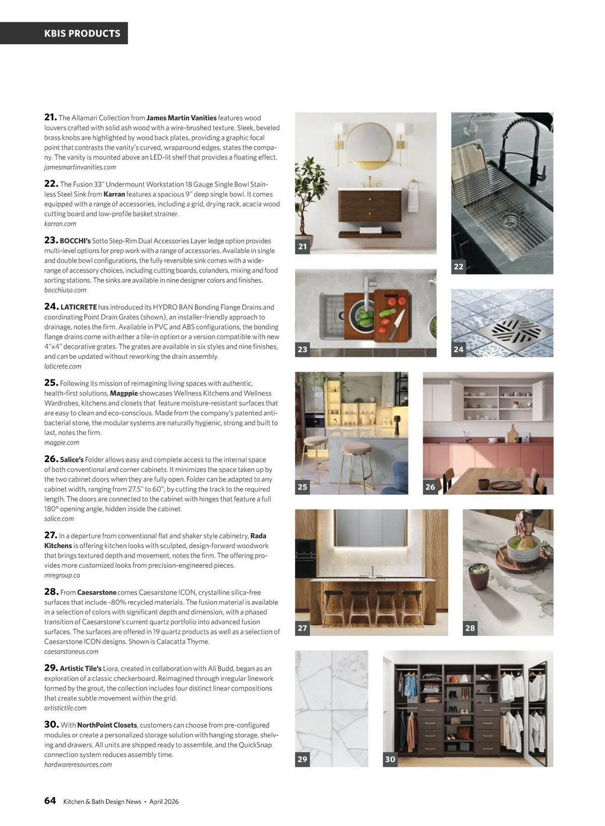 Kitchen & Bath Design News • April 2026 • 64