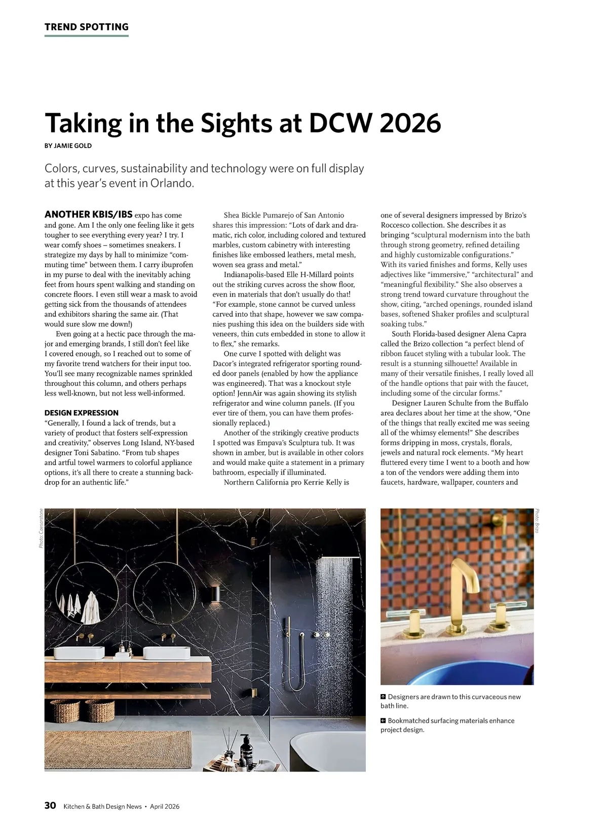 Kitchen & Bath Design News • April 2026 • 30
