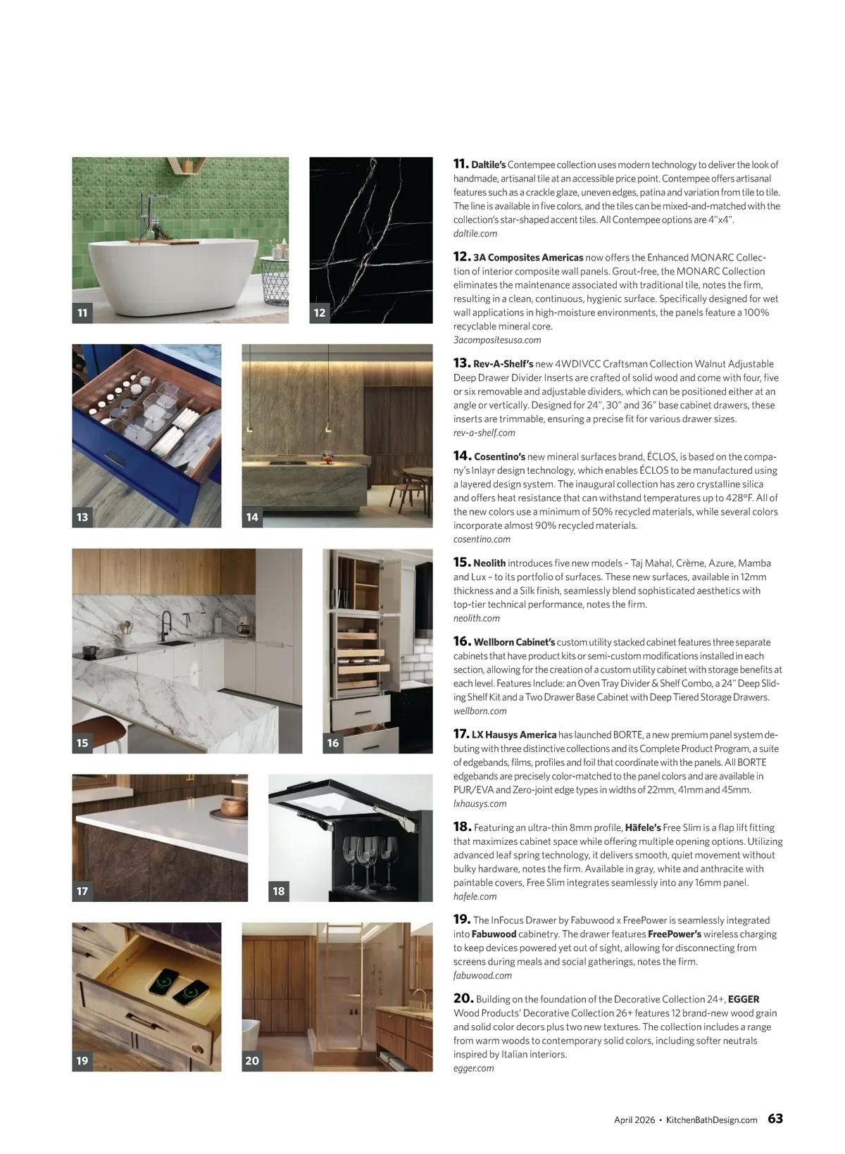 Kitchen & Bath Design News • April 2026 • 62