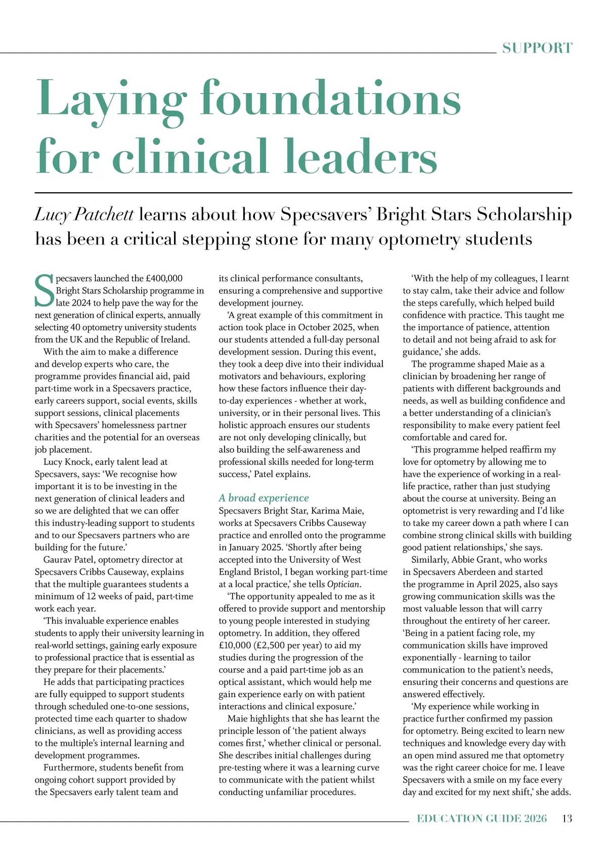 Optician • The Education Guide 2026 • Page 12