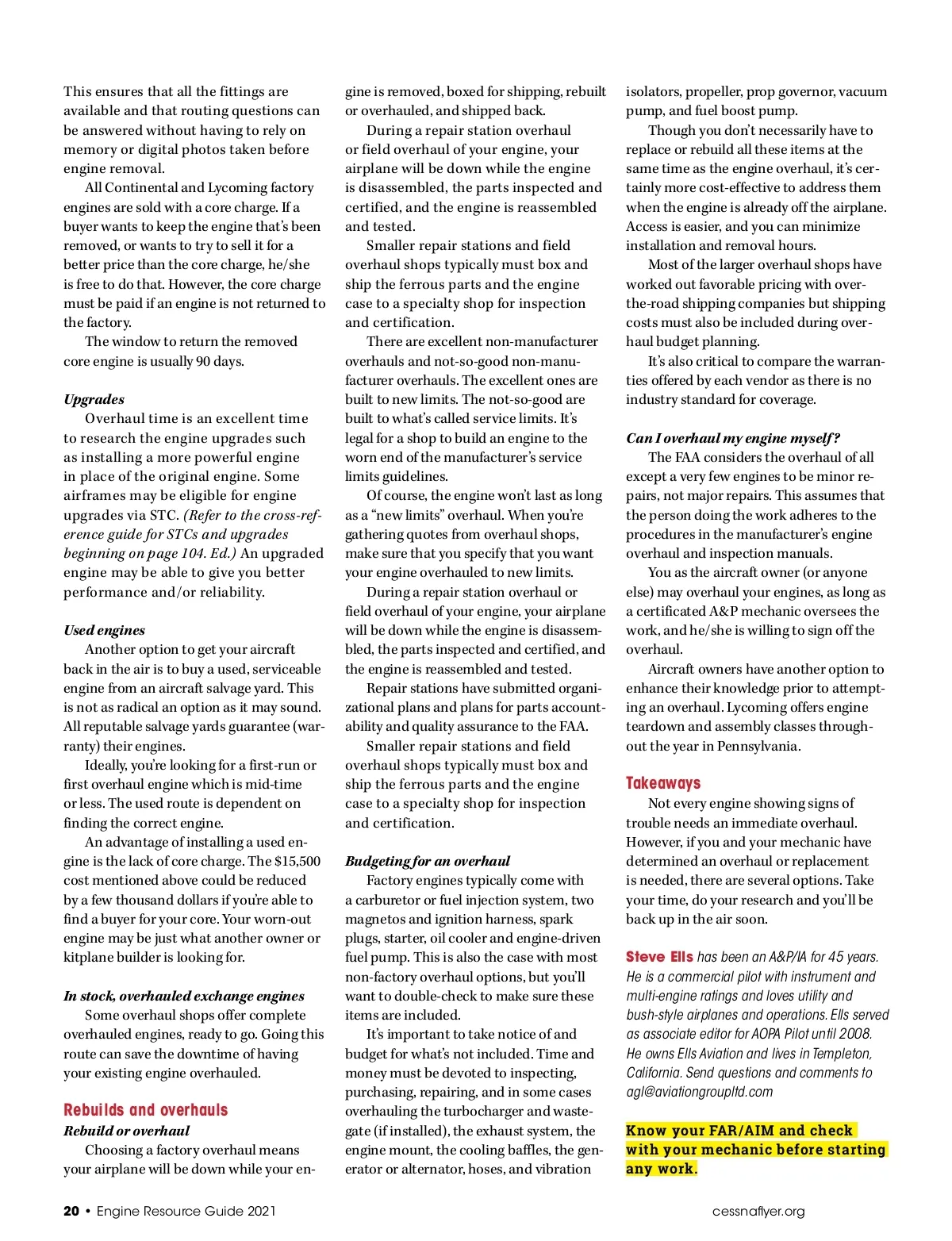 CFA & PFA Engine Resource Guide AGL_ENGINE_RESOURCE_GUIDE Page 20