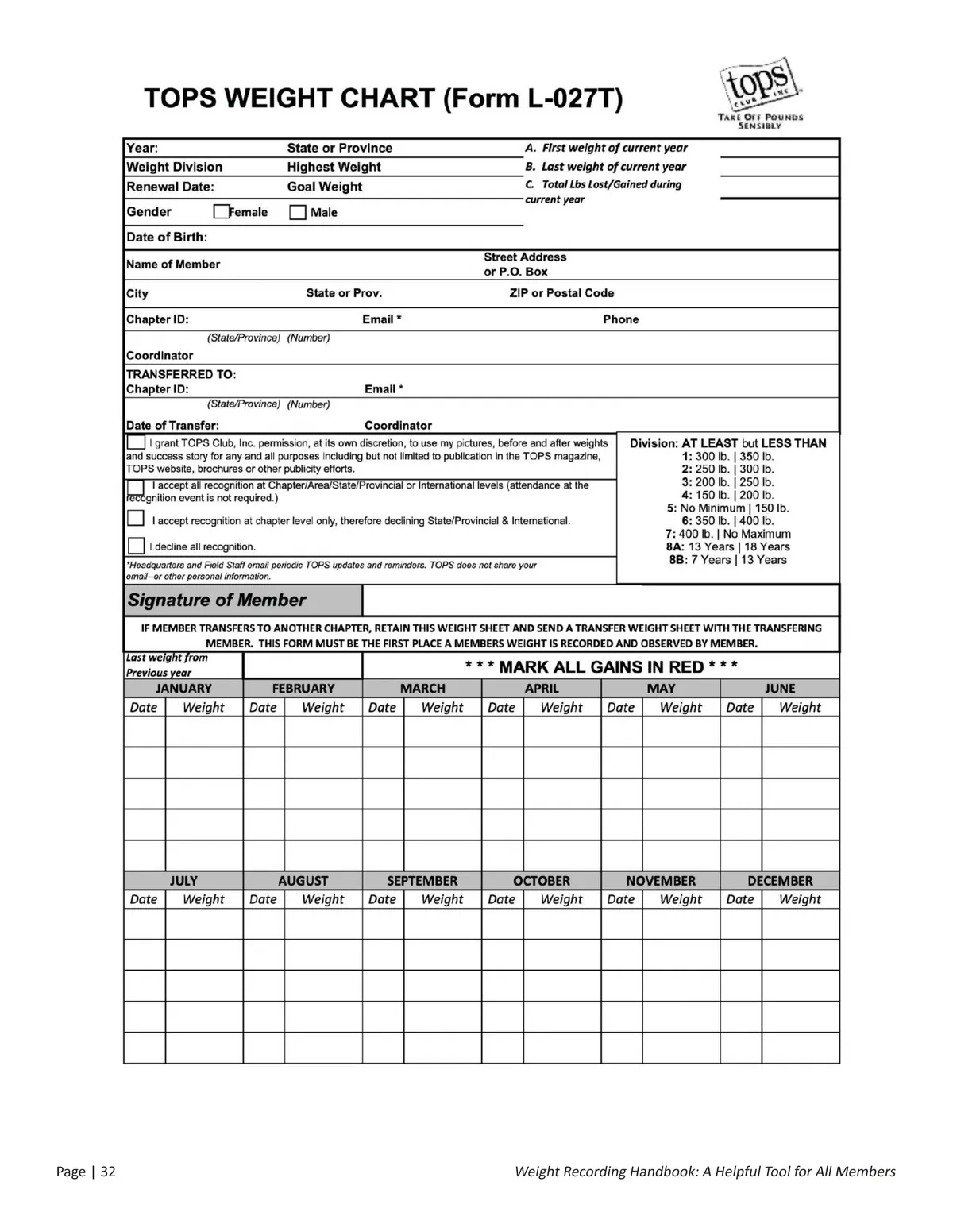 Resource Guides • Weight Recording 2026 • Page 32
