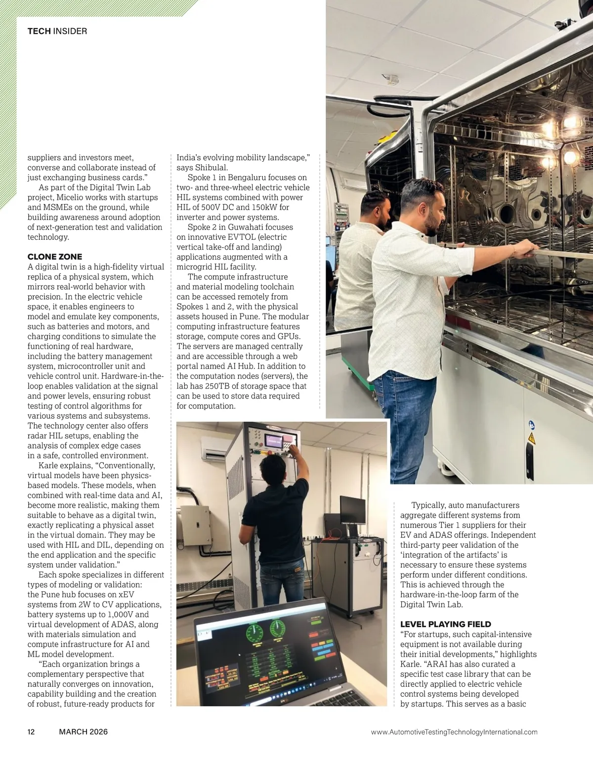Automotive Testing Technology International • March 2026 issue • Page 12
