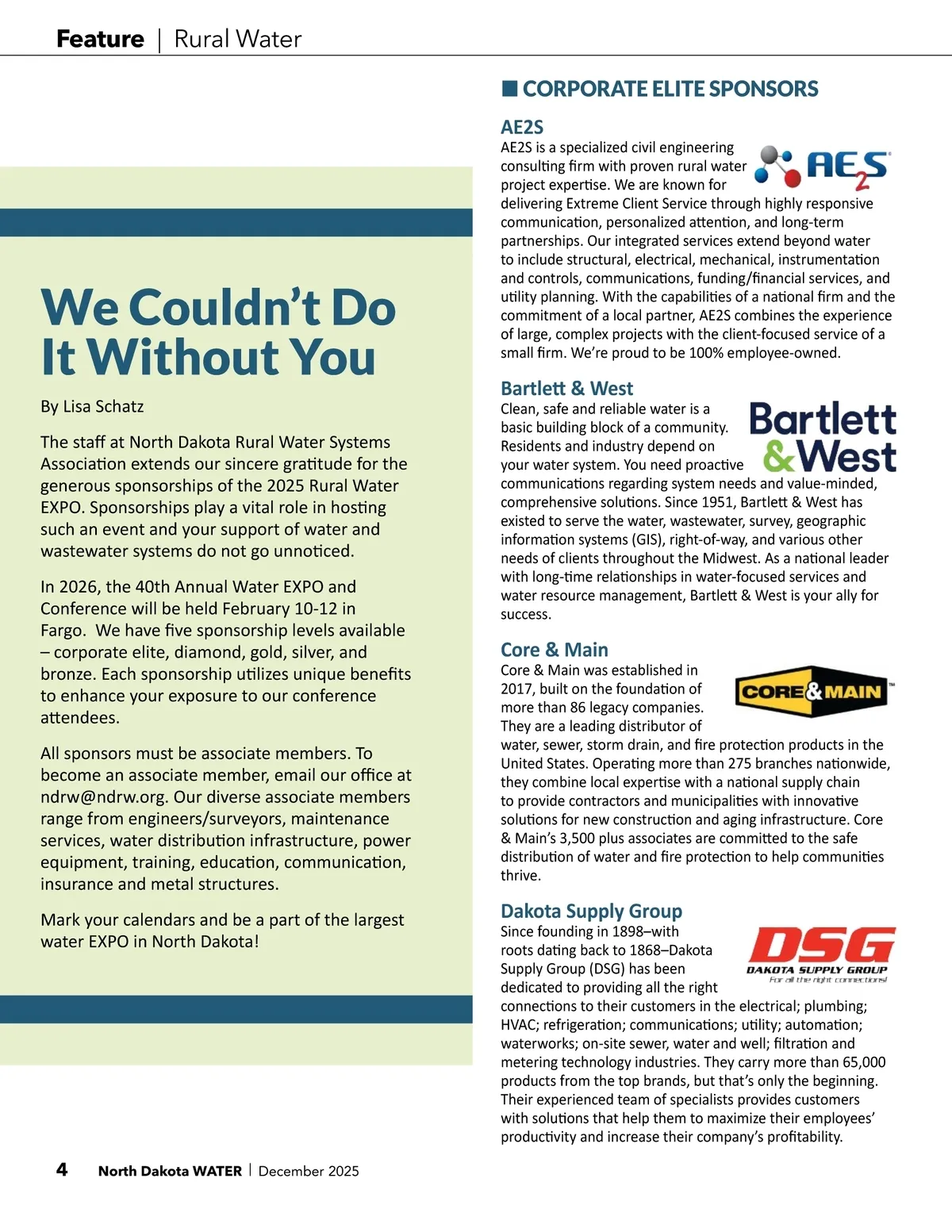 North Dakota Water • Greater Ramsey December 2025 ND Water • Page 4