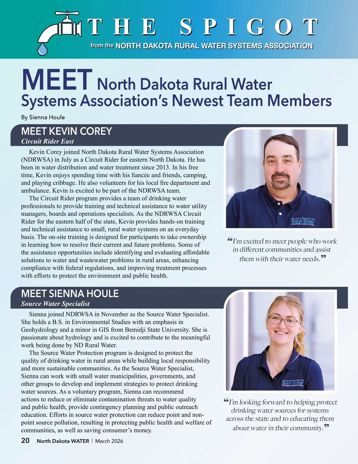 North Dakota Water • McLean-Sheridan Rural Water March 2026 ND Water ...