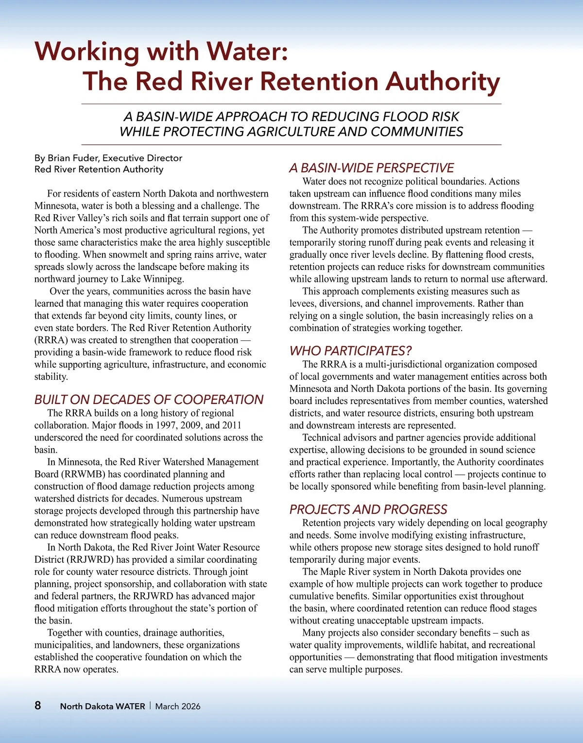 North Dakota Water • Cass Rural Water March 2026 ND Water • Page 8