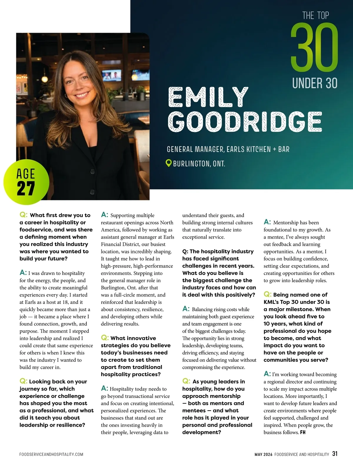 Foodservice and Hospitality Magazine • May 2026 • Page 30